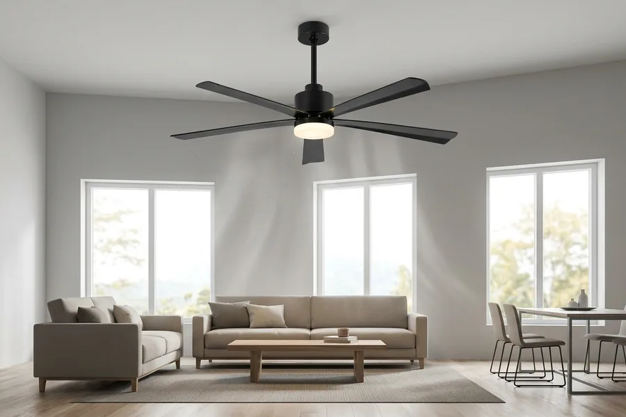 Ceiling height and mounting position affecting ceiling fan airflow
