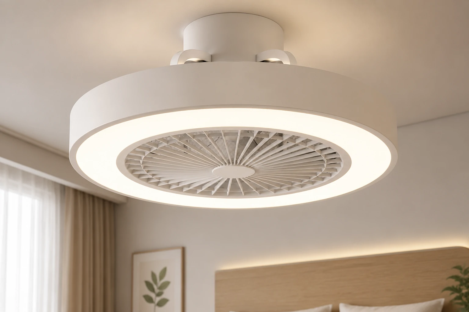Choosing ceiling fan size based on small room area and layout.
