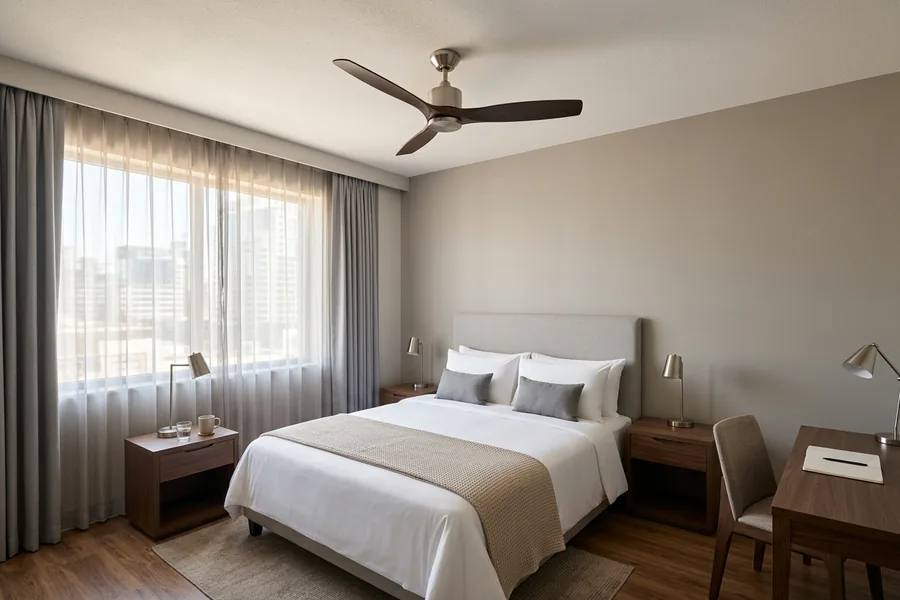 Choosing the right ceiling fan size for a hotel room