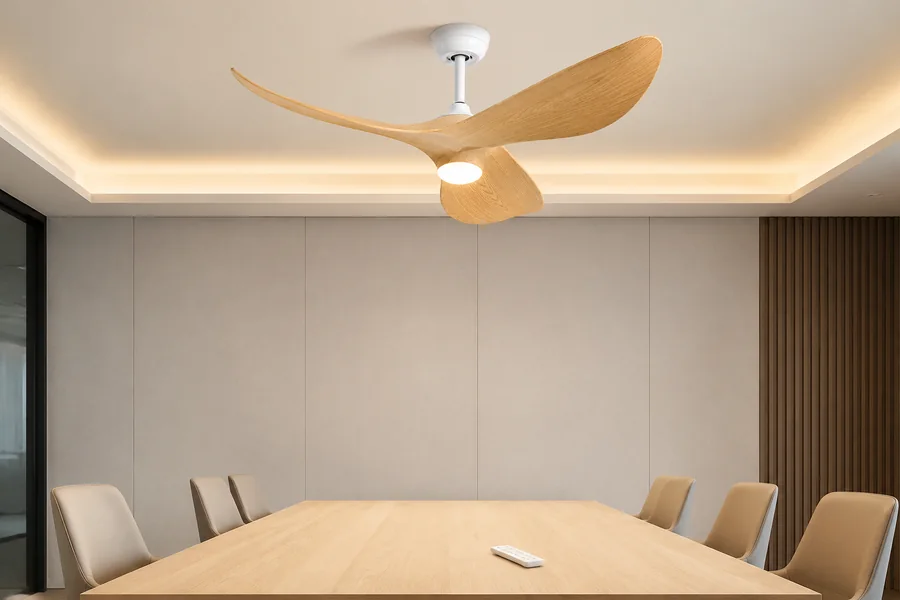 Commercial ceiling fan lighting and control options