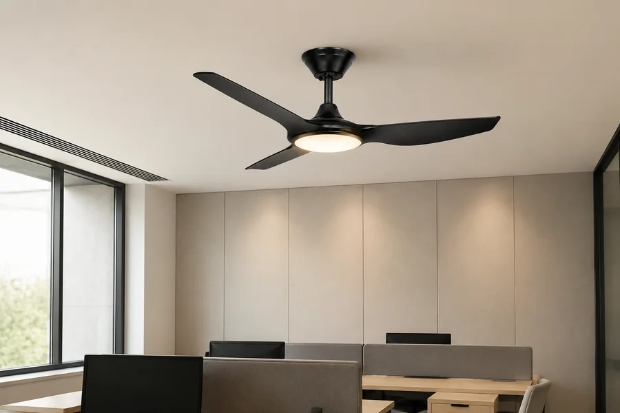 Commercial ceiling fan motor and energy use