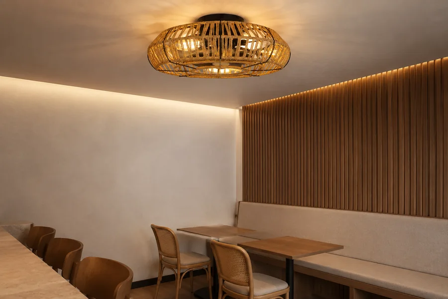 Final decision between commercial ceiling fan and residential fan for different spaces