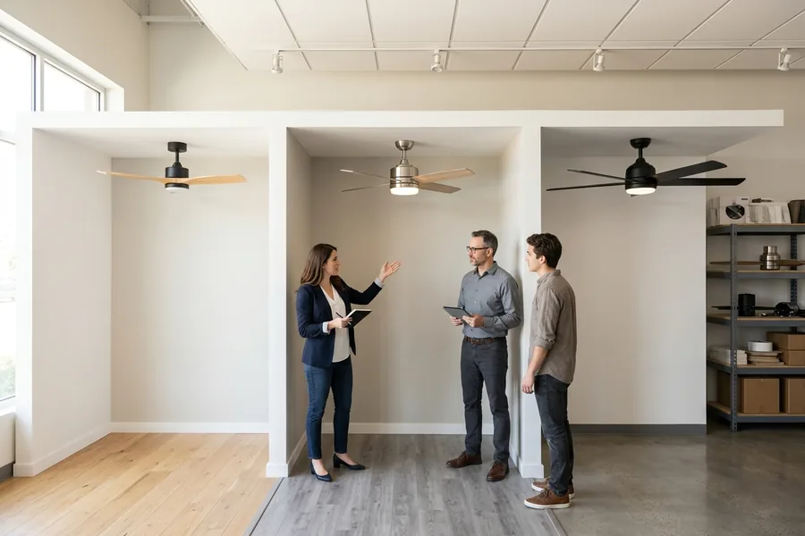 Core ceiling fan sizes for importer product range planning