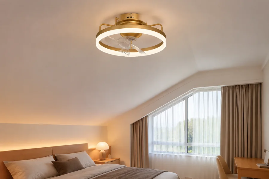 Comparing flush mount fan and downrod fan for sloped ceilings