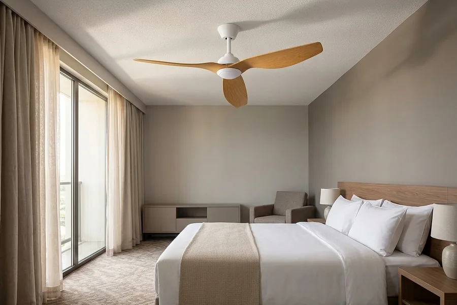 Hotel ceiling fan light ceiling height and mounting style