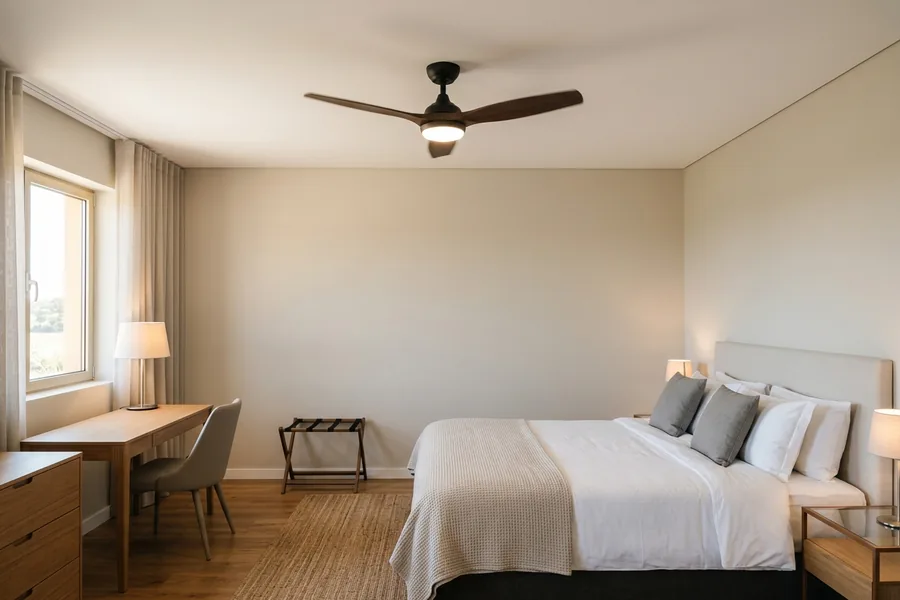 Energy efficient DC motor ceiling fan for hotel projects