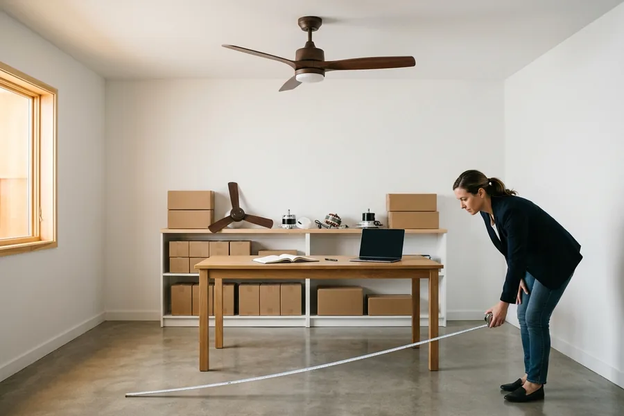 Ignoring room size before choosing a ceiling fan