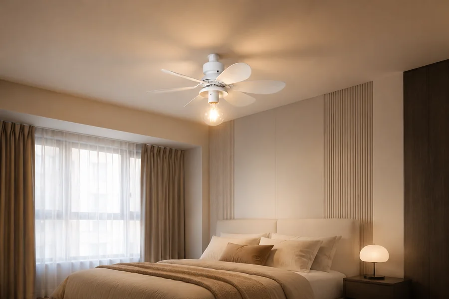 Integrated LED ceiling fan with slim modern design
