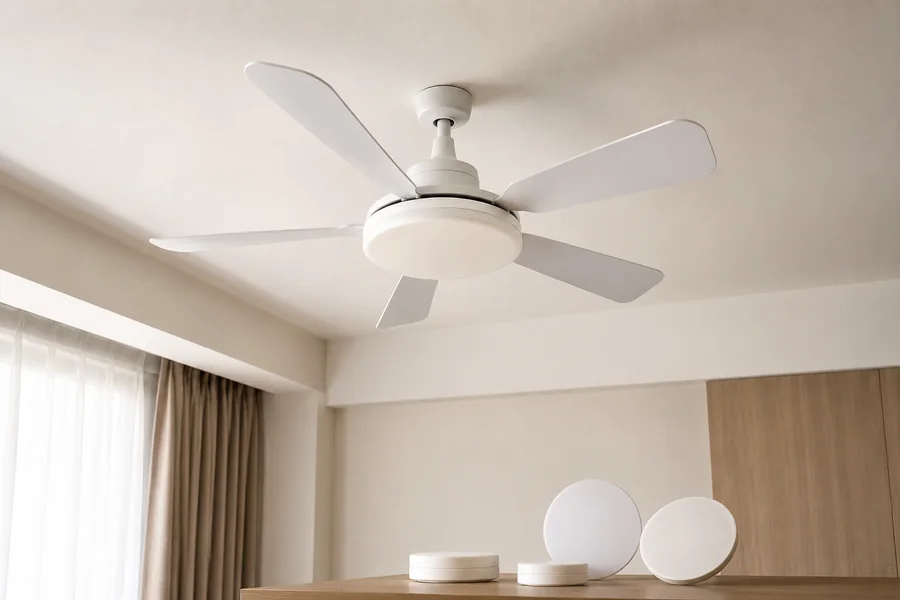 Integrated LED and replaceable LED fan light structure