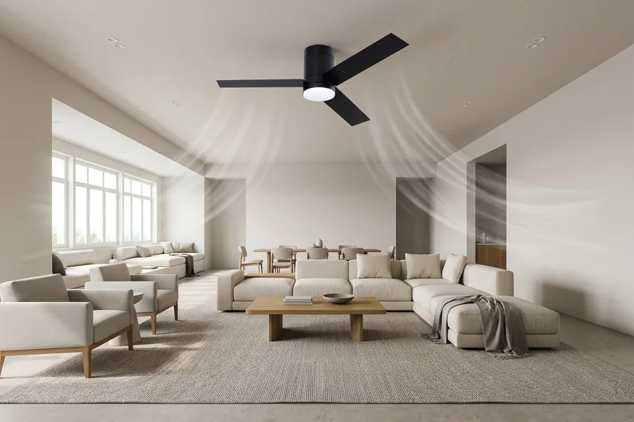 Large room showing why a standard ceiling fan may not cover the whole space