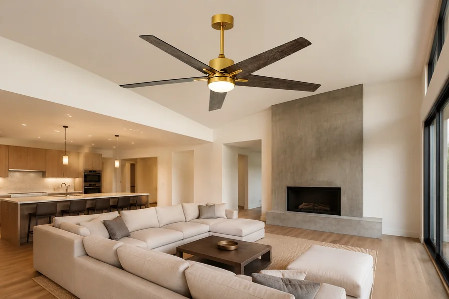 Large space fan size selection for a high ceiling room