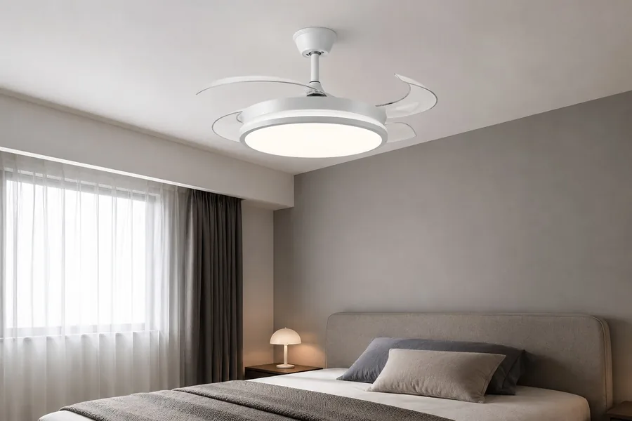 Safety check for installing a ceiling fan in a low ceiling bedroom