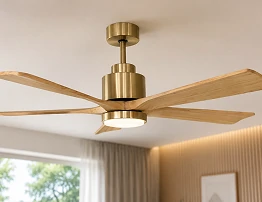 Luxury chandelier ceiling fan light blending crystal chandelier aesthetics with modern airflow system in elegant villa interior