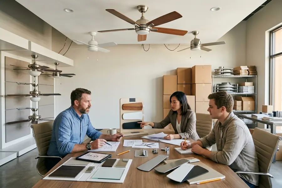 Matching ceiling fan sizes with online retail wholesale and project channels
