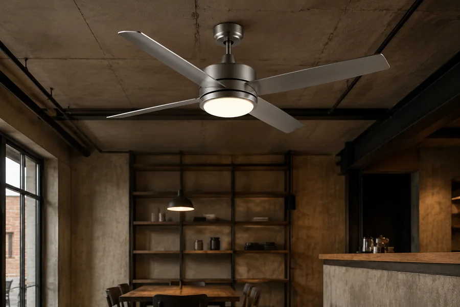 Metal ceiling fan blades for commercial and industrial spaces
