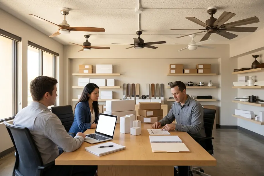 Final planning for popular ceiling fan sizes and flexible MOQ