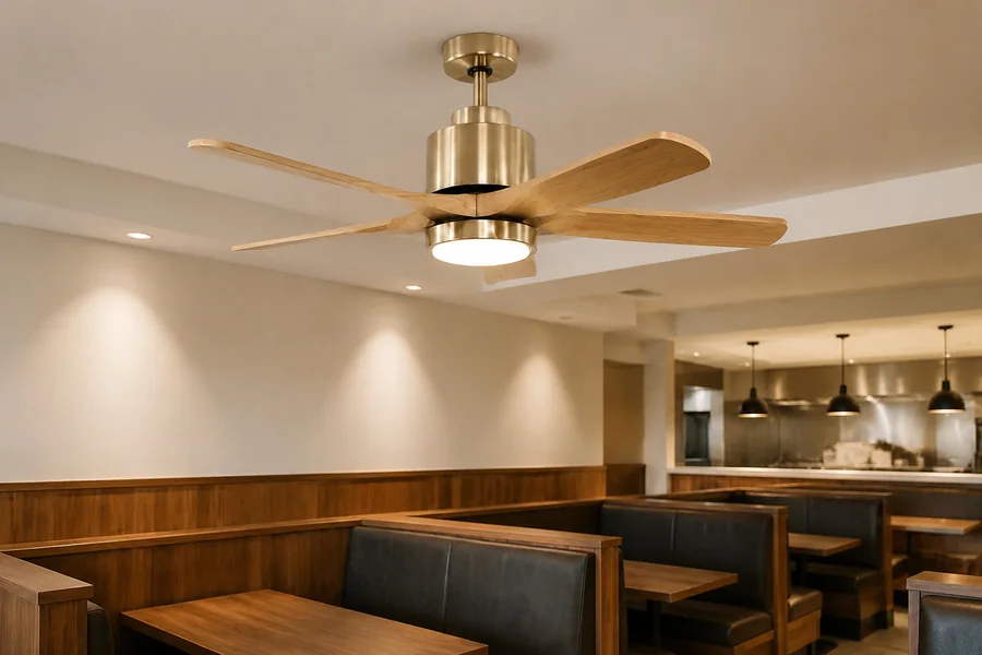 Commercial ceiling fan size planning for restaurant dining comfort