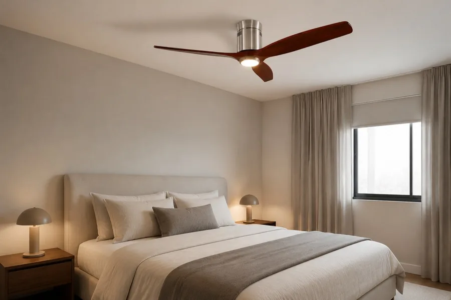 Right size ceiling fan for a small low ceiling bedroom