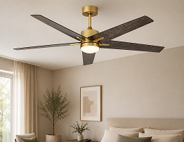 Smart ceiling fan with app and remote control capability presented for modern residential wholesale projects