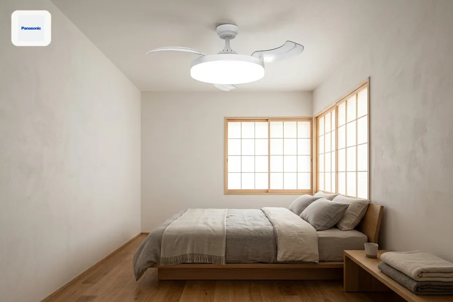 Panasonic compact LED ceiling fan light for a small room