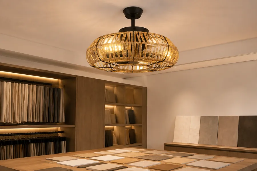 Ceiling fan customization planning with different fan light styles