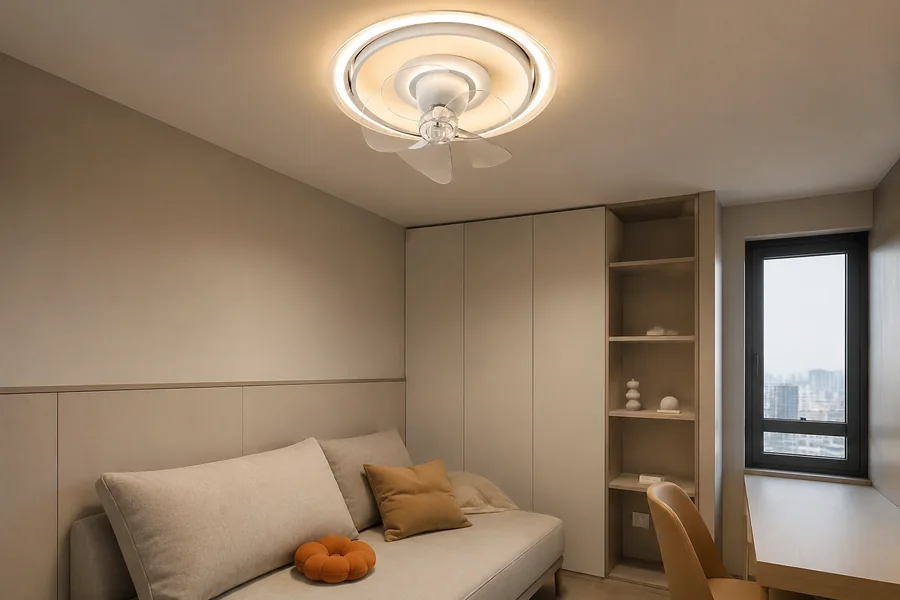 Choosing a flush mount ceiling fan for a compact apartment room