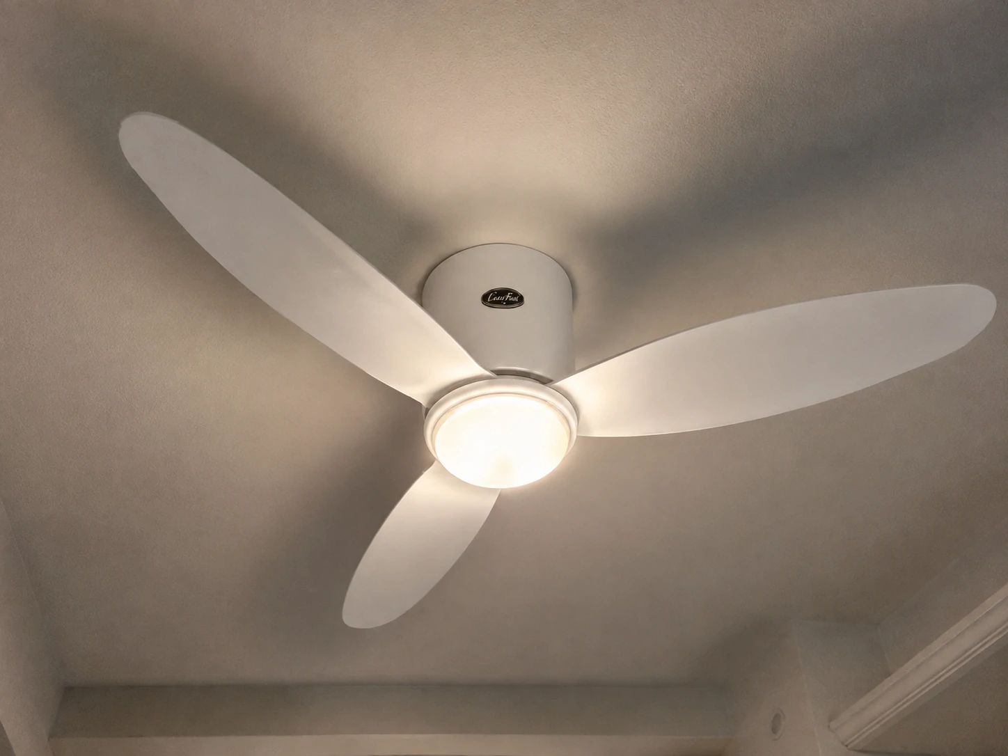 CasaFan premium quiet ceiling fan with energy efficient EC motor for modern European interiors
