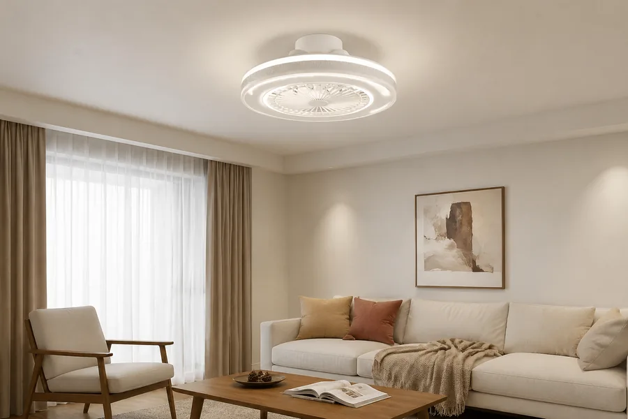 Lighting comfort for flush mount ceiling fan in low room