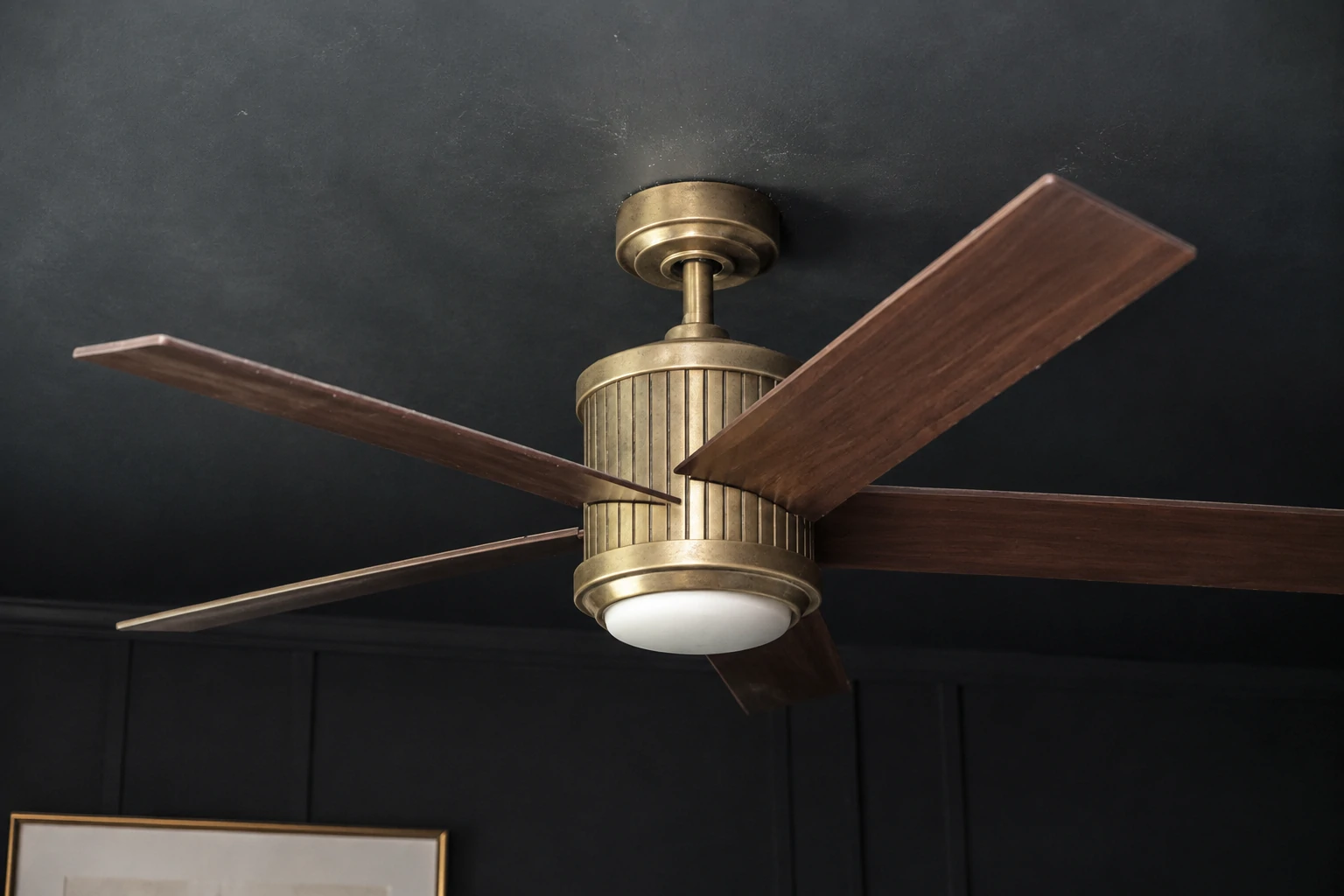 Kichler decorative ceiling fan with integrated LED light for luxury home lighting design