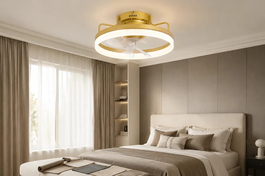 Final bedroom design checklist with modern ceiling fan light