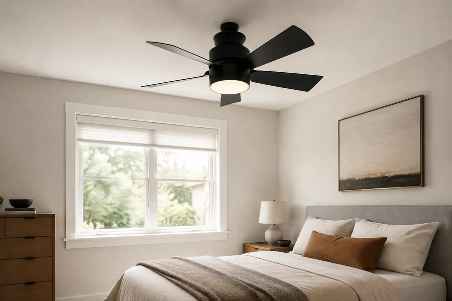 Bedroom fan light dimensions and size