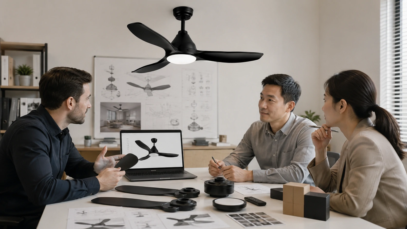 Nebola OEM project support for black ceiling fan buyers
