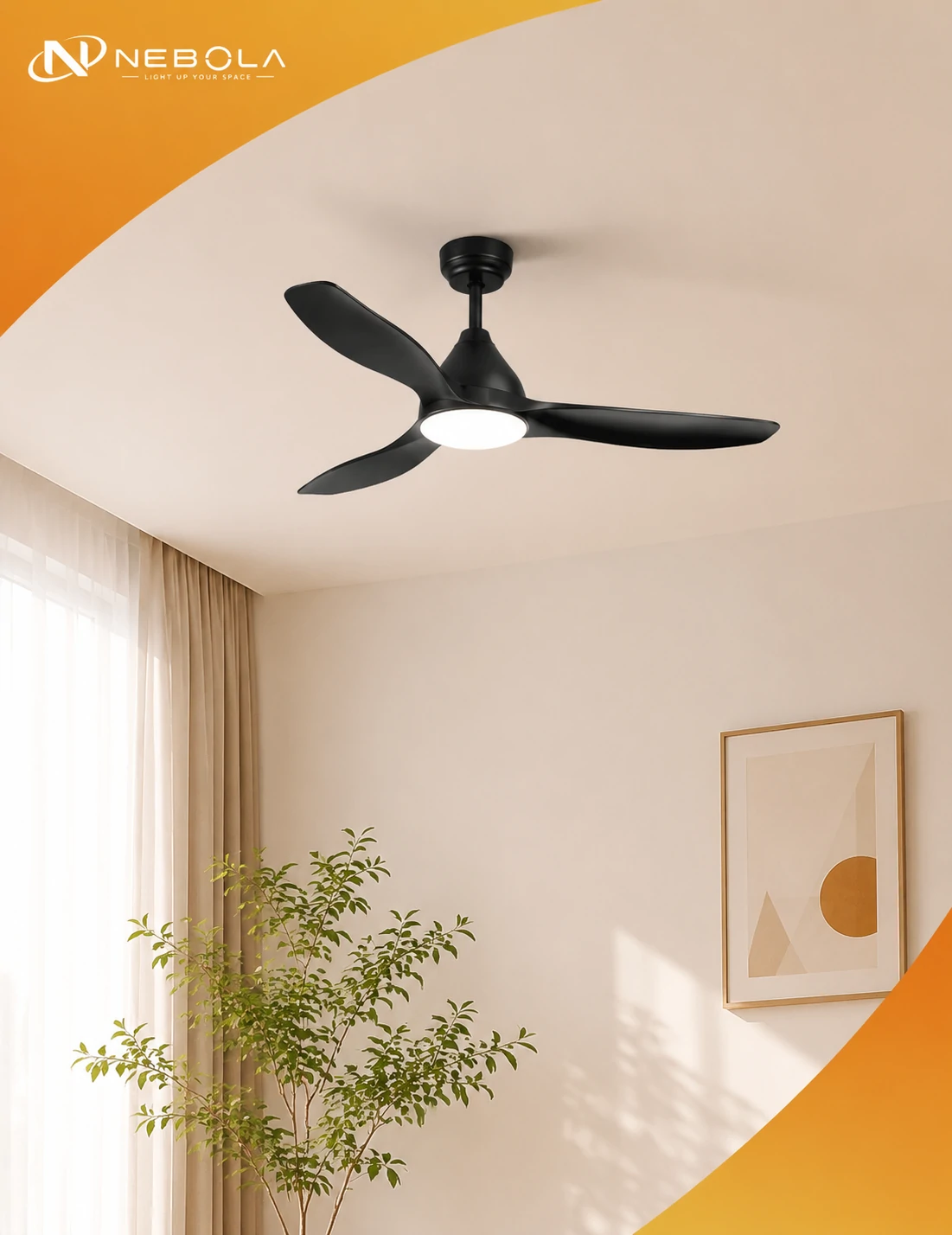 Nebola black ceiling fans catalog for wholesale and project buyers