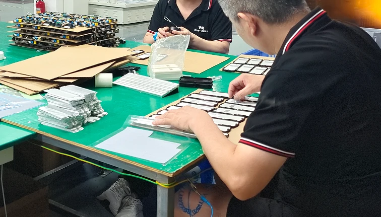 Quality control checks for black ceiling fan production