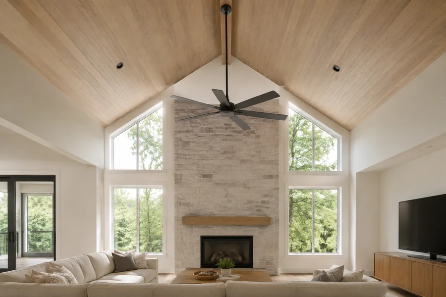 Cathedral ceiling fan setup guide image