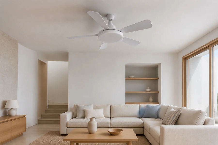 Ceiling fan blade shape and finish changing interior style
