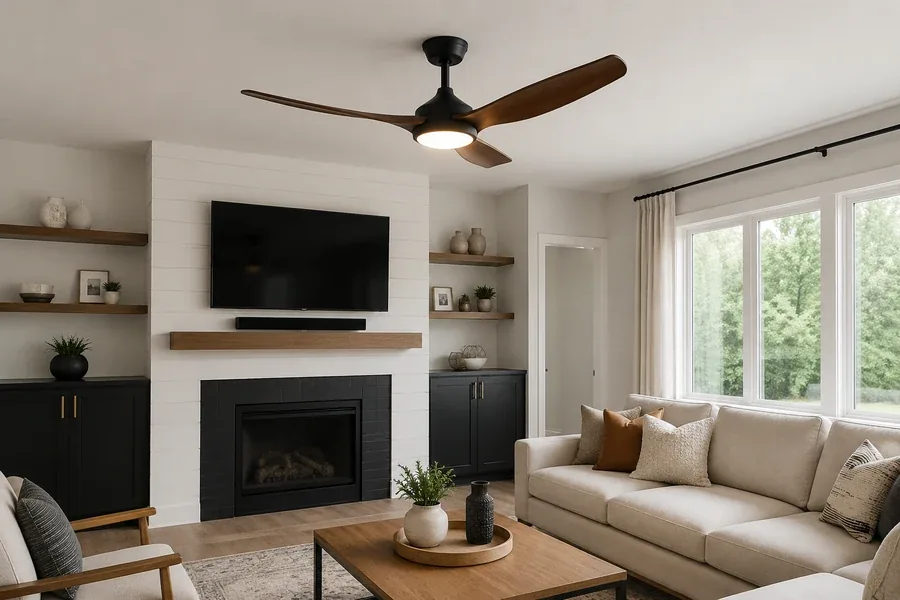 Ceiling fan body blades and light style comparison