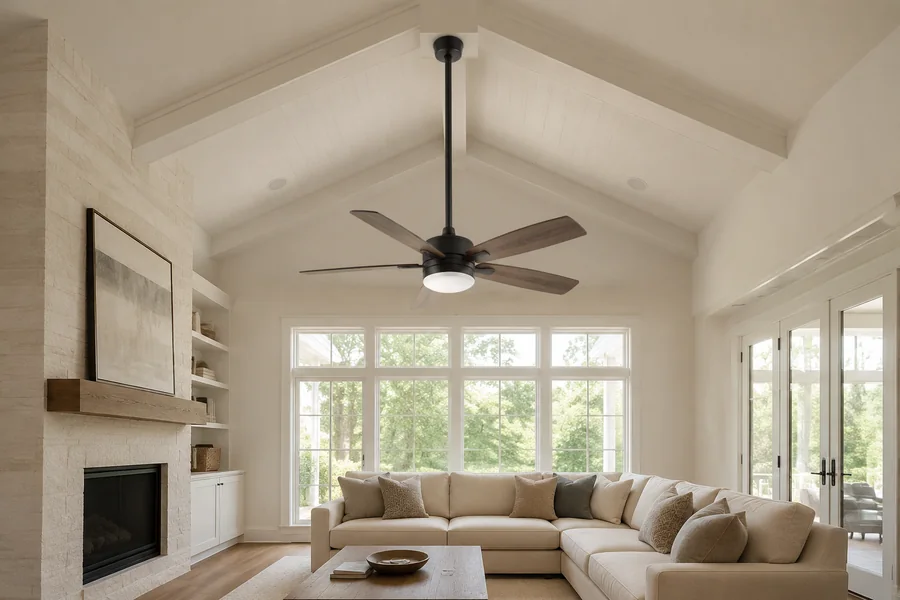 Ceiling fan downrod length matters for tall ceilings