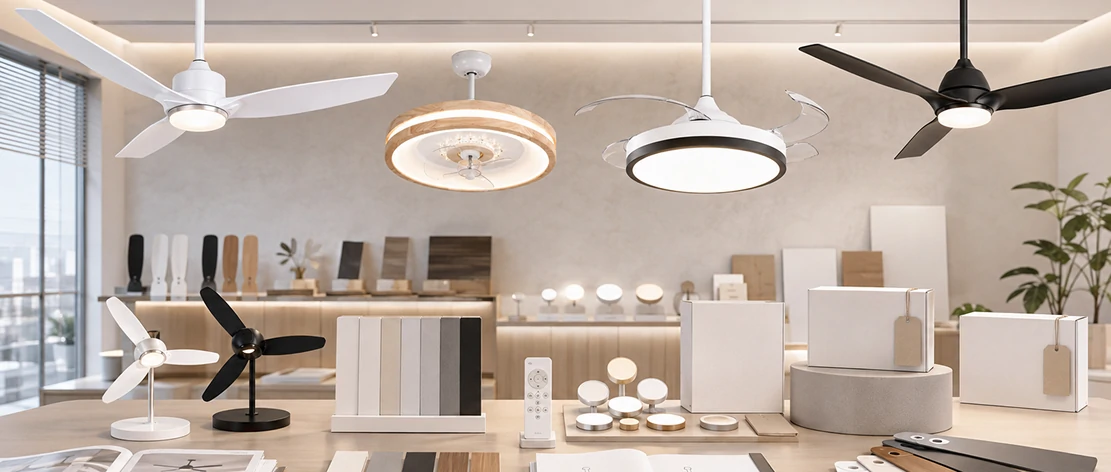 OEM ceiling fan light customization from base design to private label product