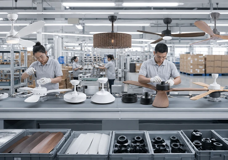Ceiling fan manufacturer supporting product development and bulk sourcing