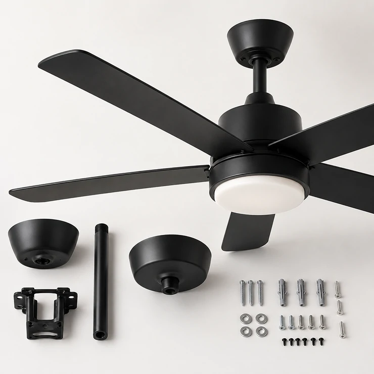 Ceiling fan mounting structure options for residential applications