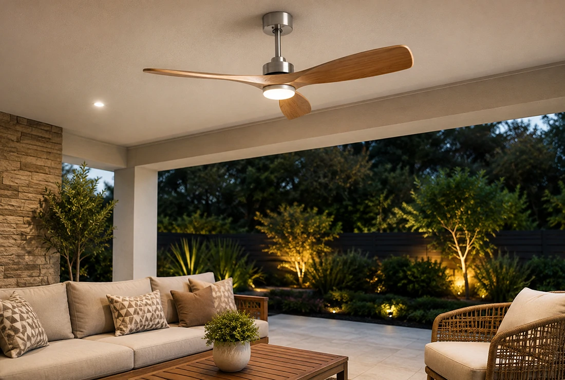 Modern ceiling fan light structure with customizable blades lighting and control options