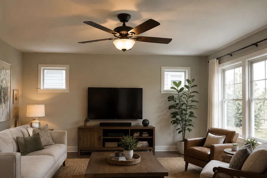 Common dim ceiling fan light mistakes in a living room