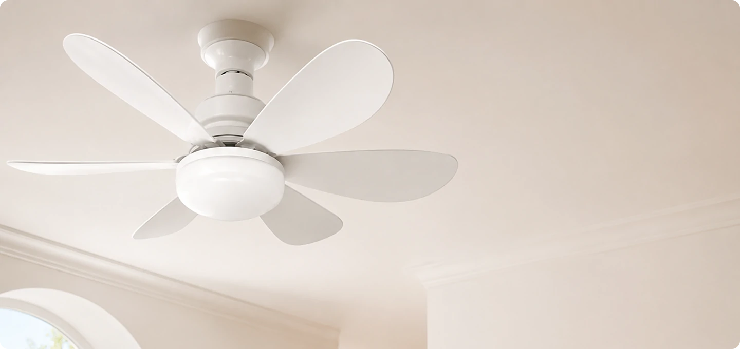 Dimmable color-adjustable socket fan light for modern residential spaces