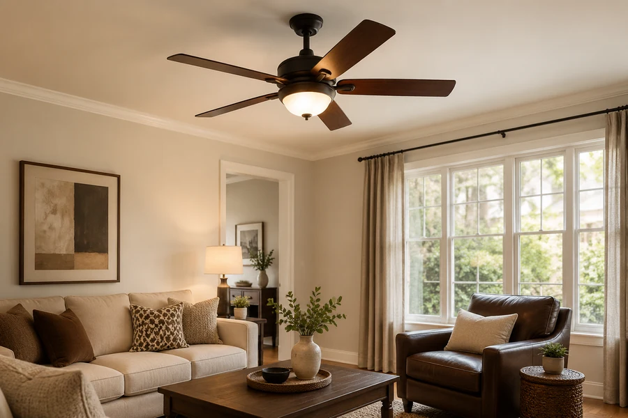 Dimming and CRI affecting ceiling fan light color temperature