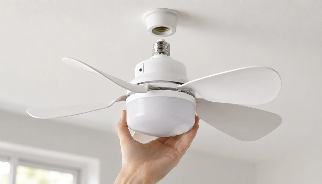 E26 and E27 socket compatibility for fan lights