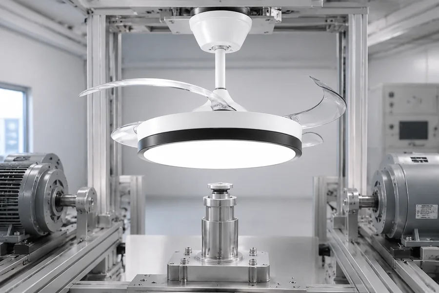 Factory motor efficiency check for ceiling fans