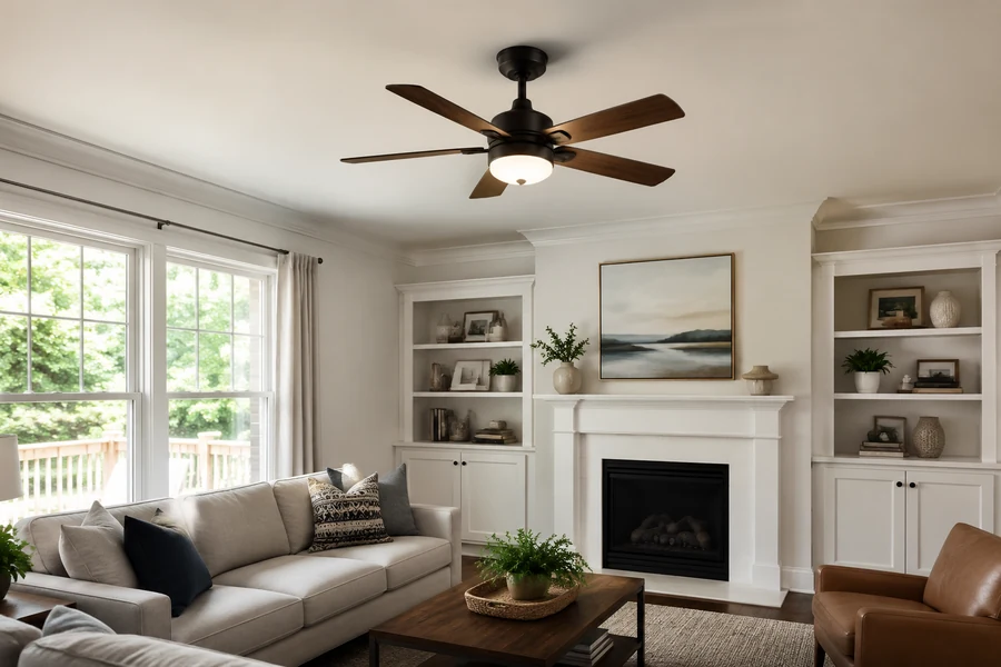 Fandelier and standard ceiling fan design difference