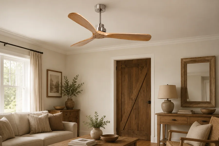 What makes a farmhouse ceiling fan feel right