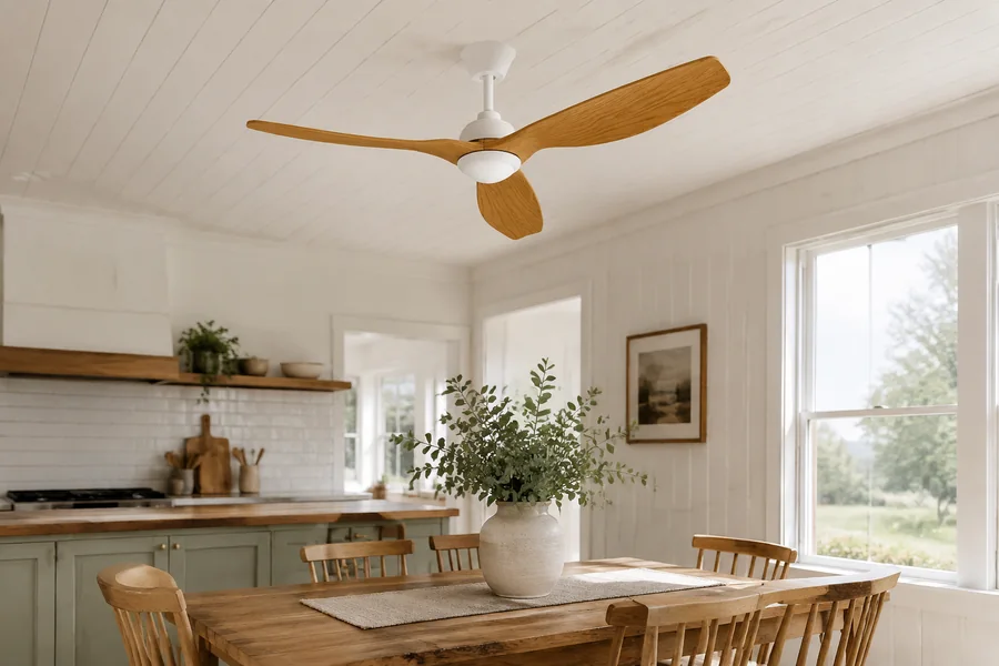 Ceiling fan without lights for farmhouse style